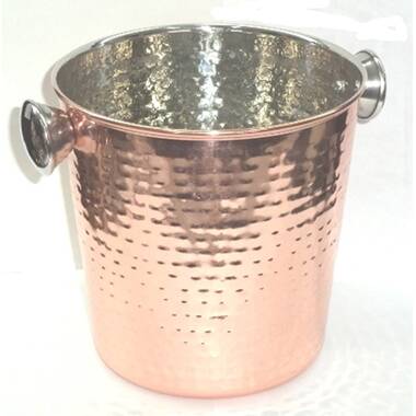 Hammered metal hot sale ice bucket